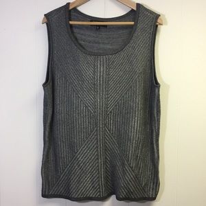 Jones New York silver sweater vest size 1x